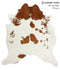 Brown and White XX-Large Brazilian Cowhide Rug 7'9