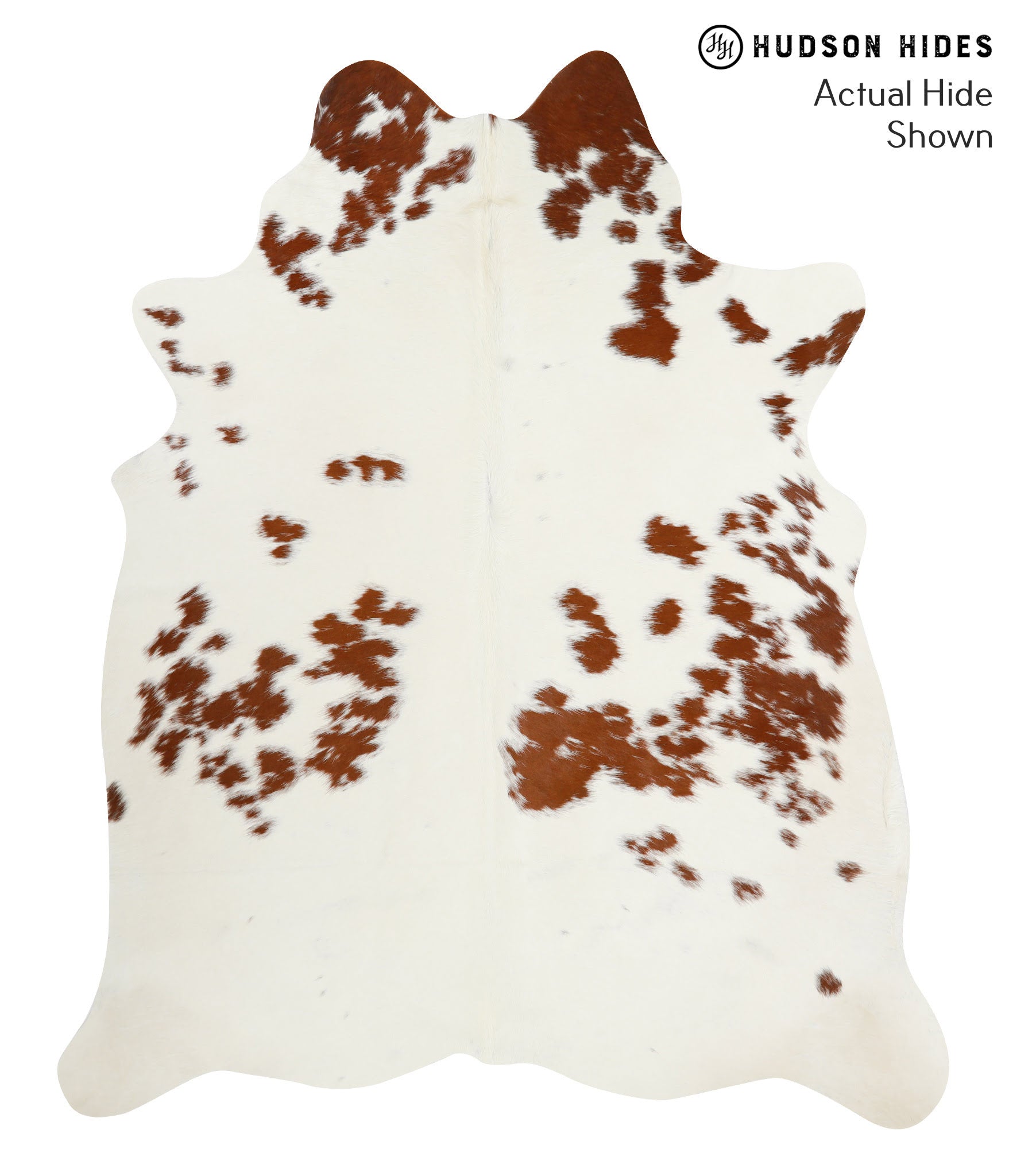 Brown and White Cowhide Rug #51956