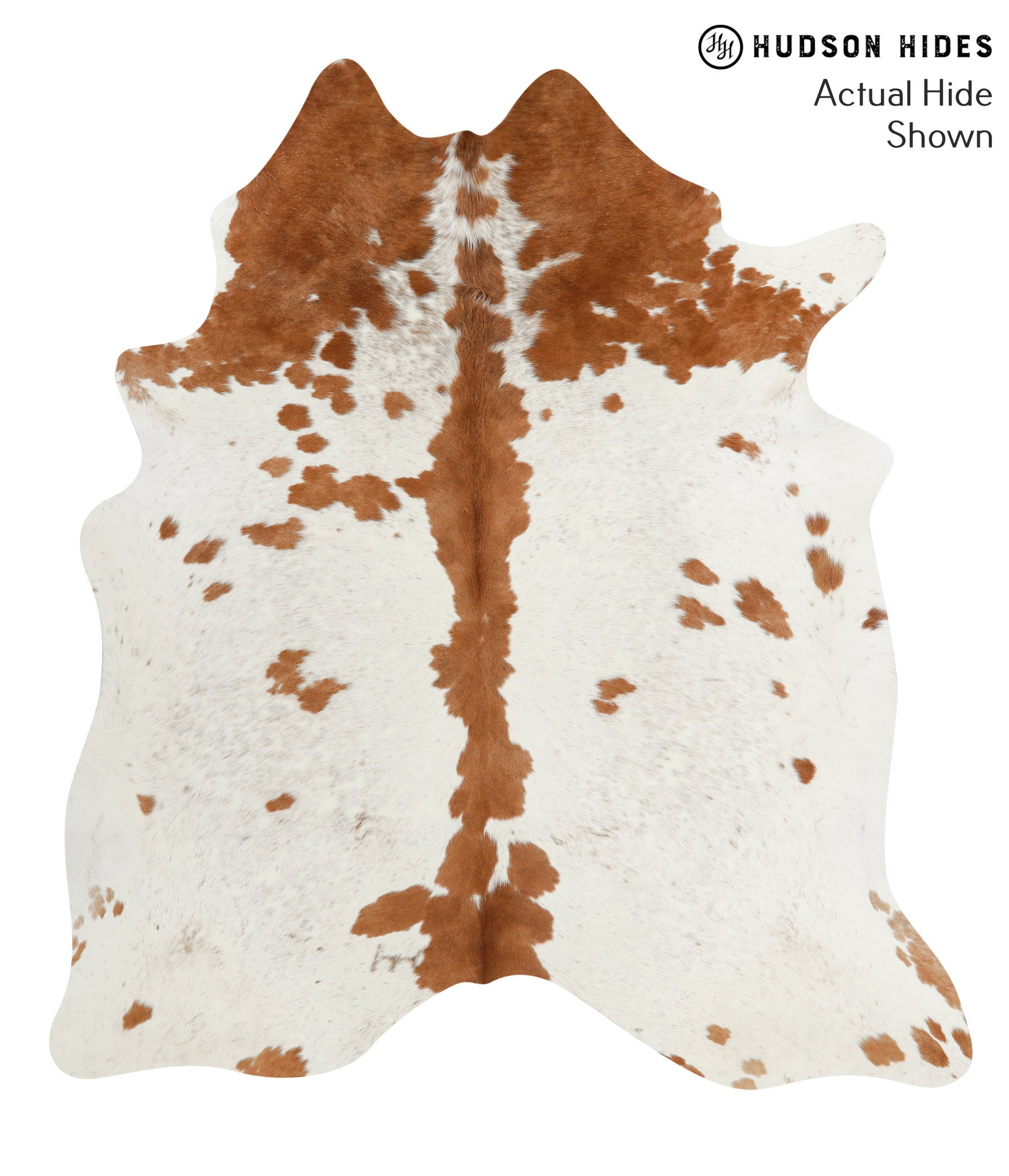 Brown and White Cowhide Rug #51964