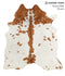 Brown and White X-Large Brazilian Cowhide Rug 7'4