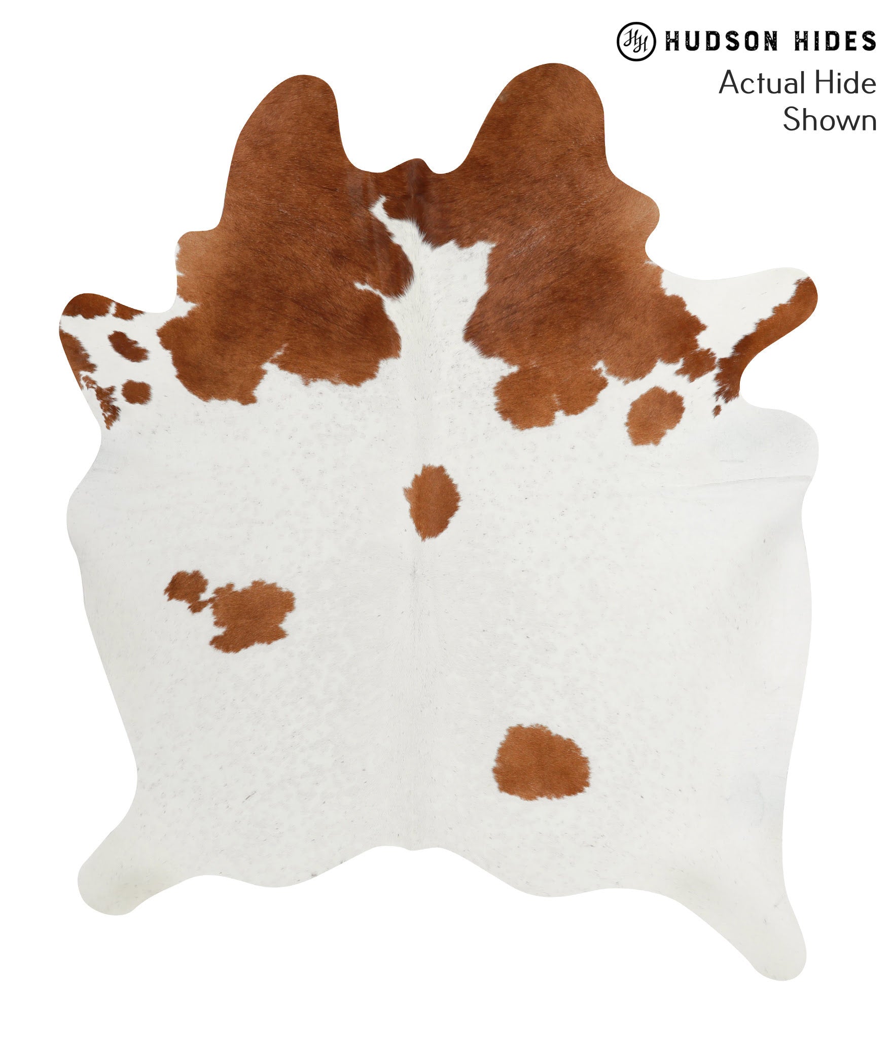Brown and White Cowhide Rug #51968