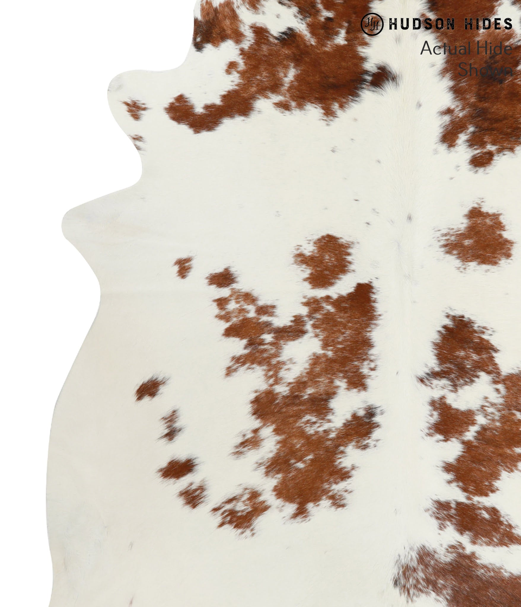 Brown and White Cowhide Rug #51970