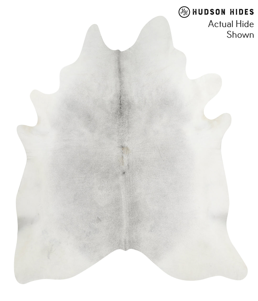 Medium Grey XX-Large Brazilian Cowhide Rug 8'2"H x 7'1"W #52071 by Hud