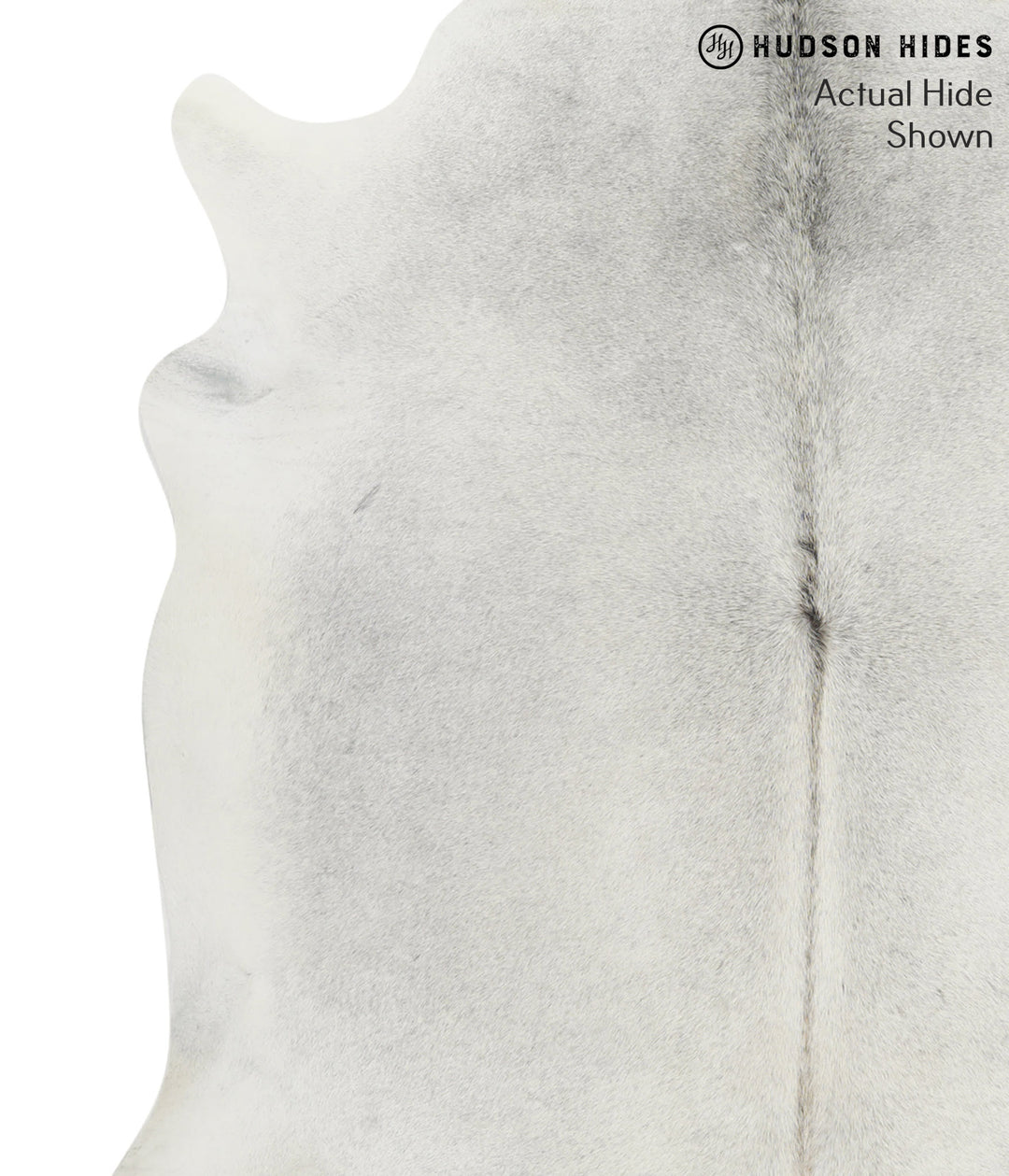 Medium Grey XX-Large Brazilian Cowhide Rug 7'6"H x 6'9"W #52080 by Hud