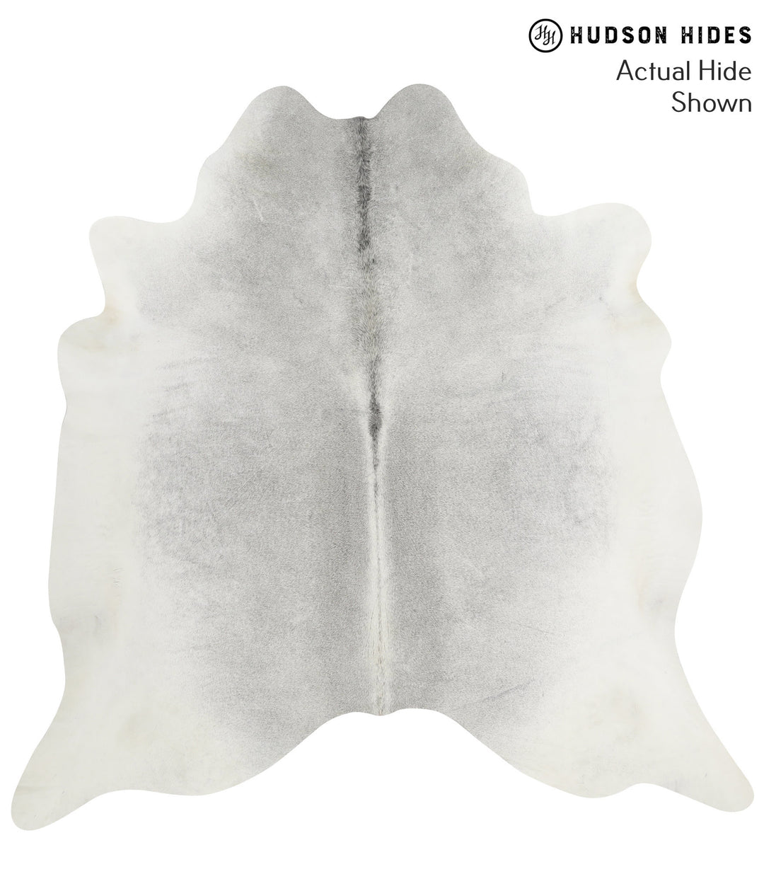 Medium Grey XX-Large Brazilian Cowhide Rug 7'6"H x 7'6"W #52083 by Hud