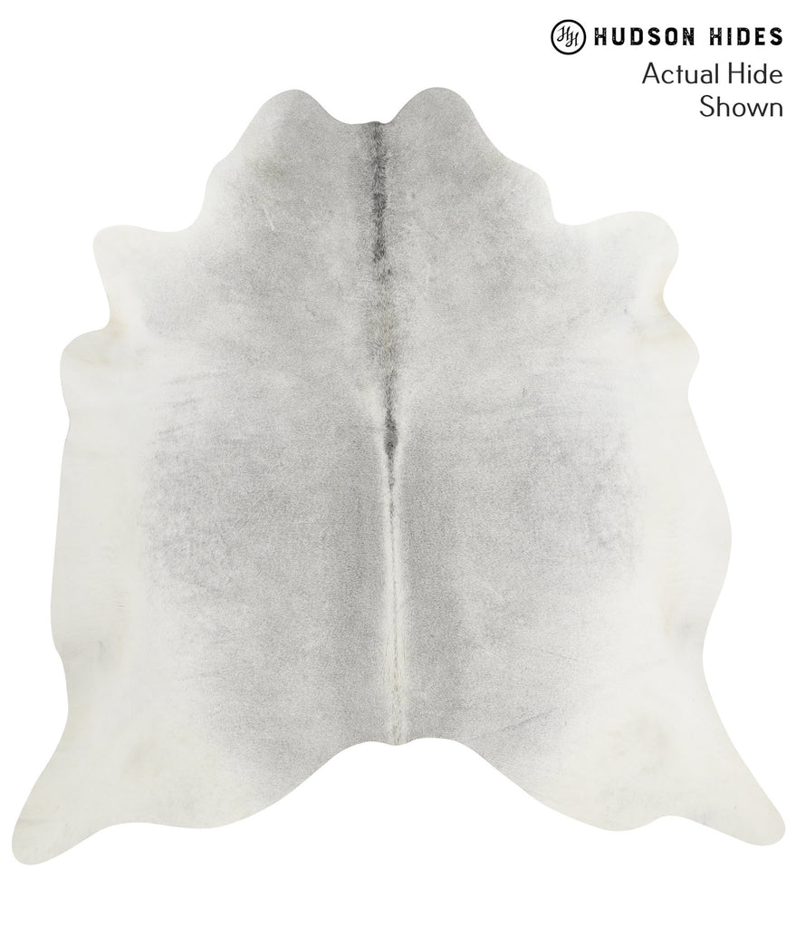 Medium Grey XX-Large Brazilian Cowhide Rug 7'6"H x 7'6"W #52083 by Hudson Hides