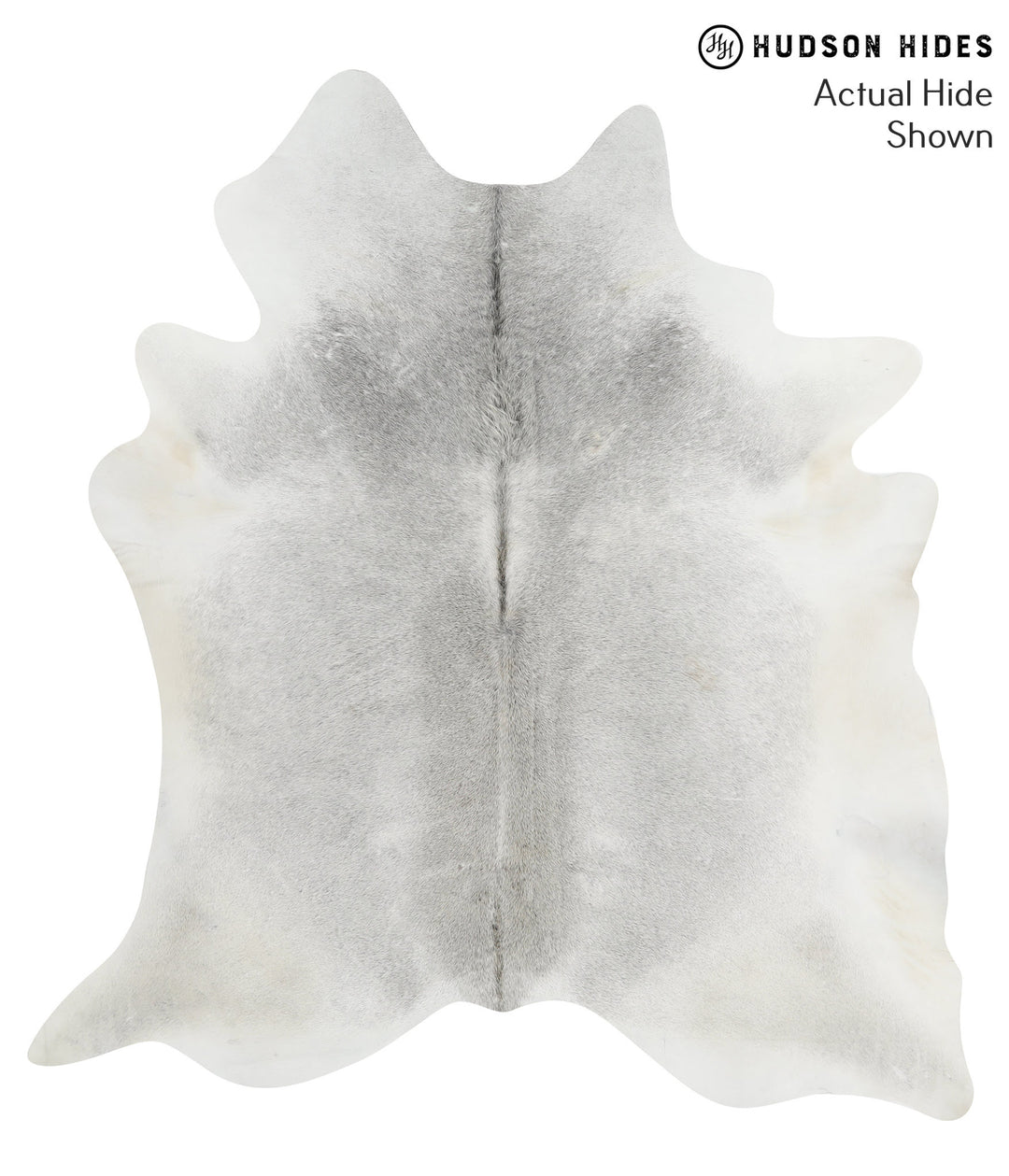 Medium Grey XX-Large Brazilian Cowhide Rug 7'8"H x 6'11"W #52113 by Hu