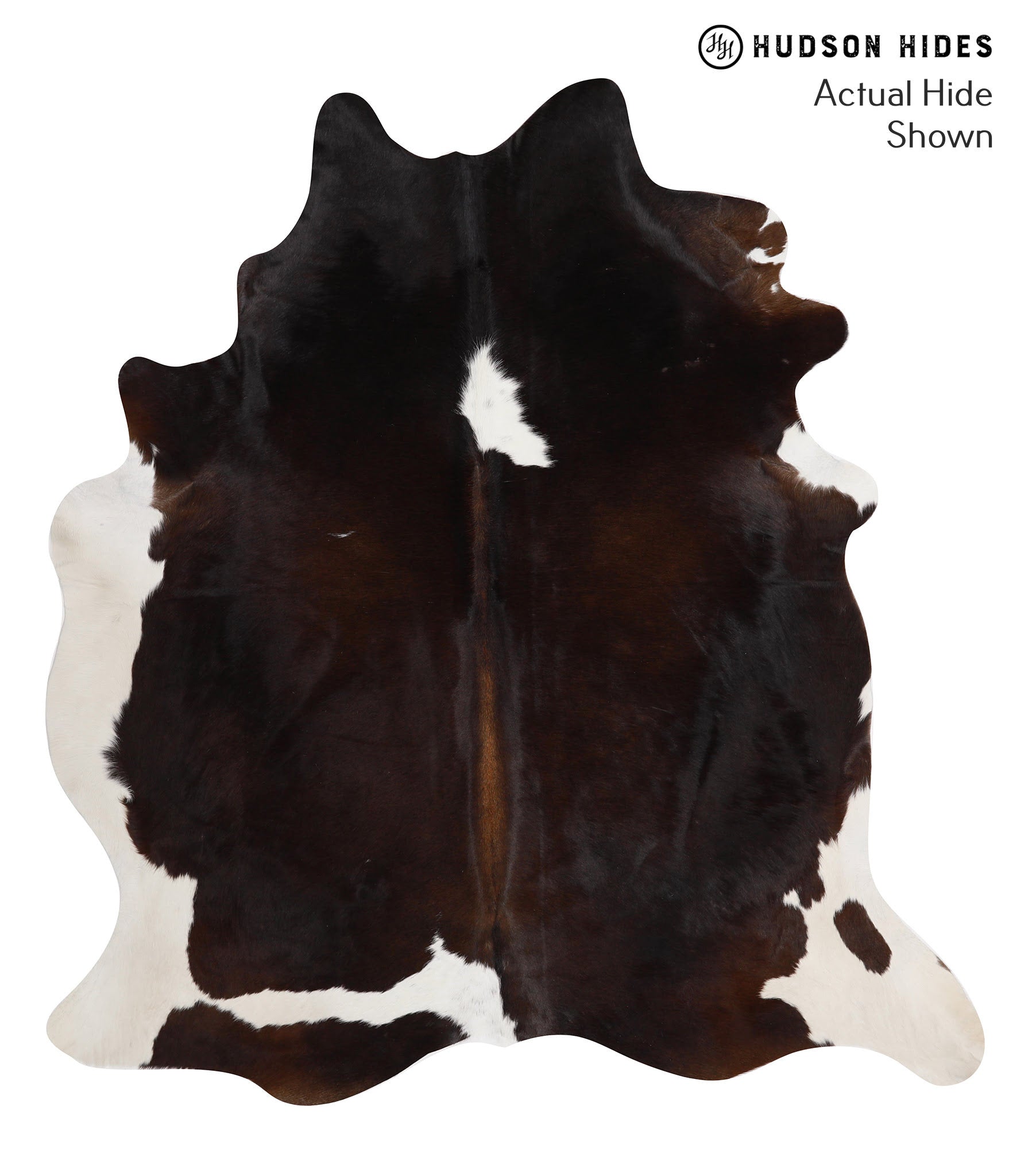 Chocolate and White Cowhide Rug #52190