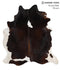 Chocolate and White X-Large Brazilian Cowhide Rug 7'4
