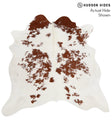 Brown and White X-Large Brazilian Cowhide Rug 6'8"H x 7'1"W #52299 by Hudson Hides