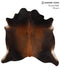 Brown with Red X-Large Brazilian Cowhide Rug 6'7