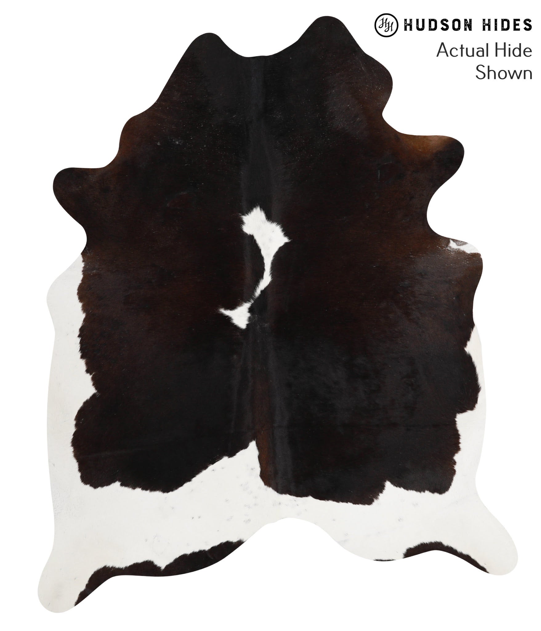 Chocolate and White Cowhide Rug #52597