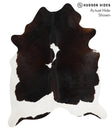Chocolate and White X-Large Brazilian Cowhide Rug 7'3"H x 5'6"W #52597 by Hudson Hides