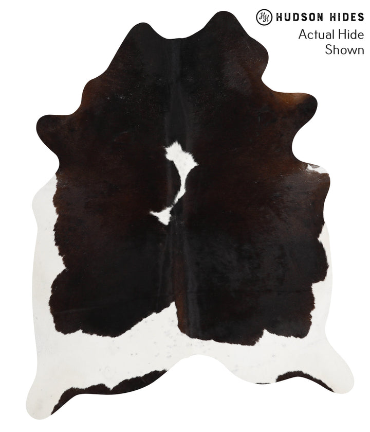 Chocolate and White X-Large Brazilian Cowhide Rug 7'3"H x 5'6"W #52597 by Hudson Hides