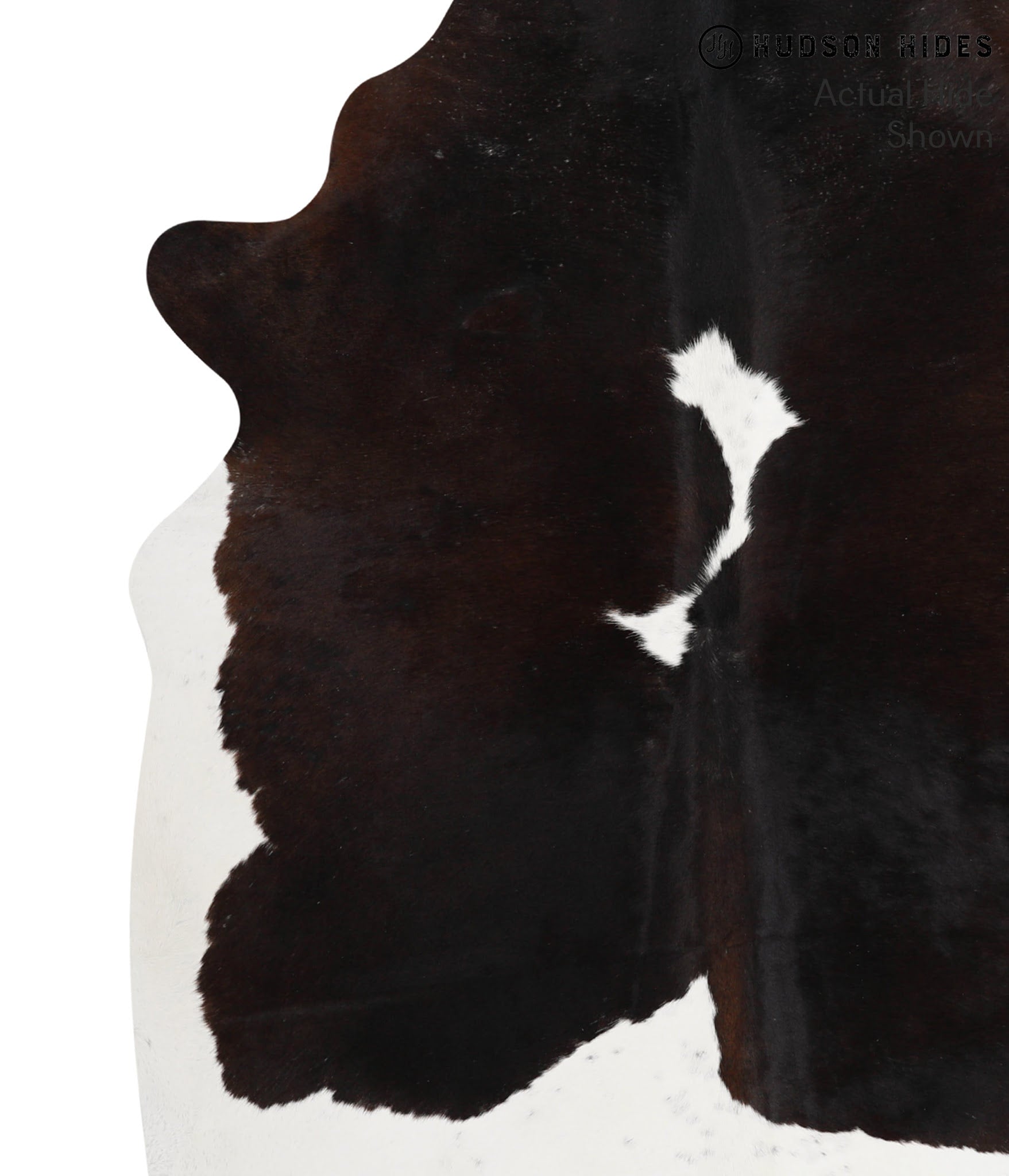 Chocolate and White Cowhide Rug #52597
