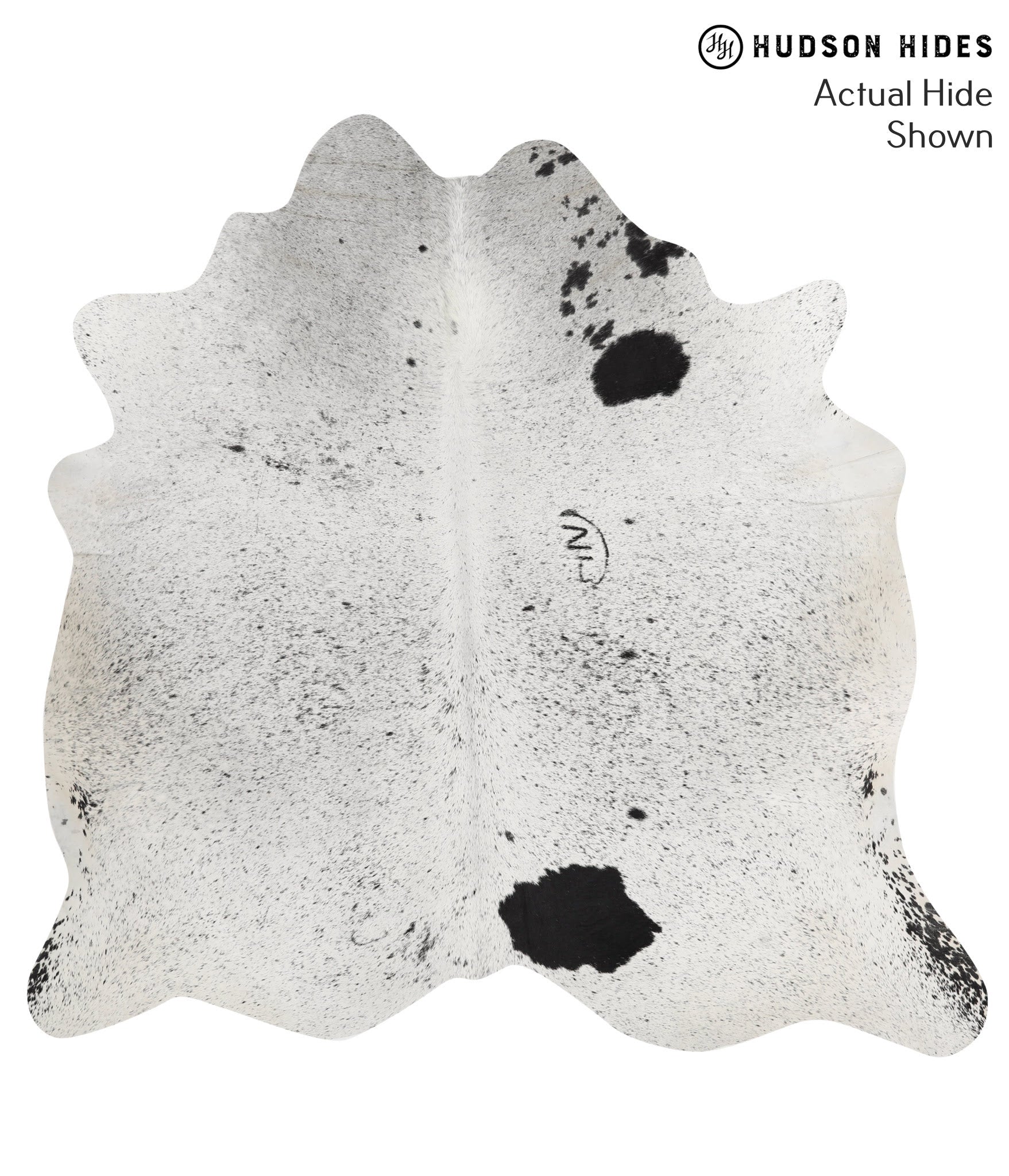 Salt and Pepper Black Cowhide Rug #52642