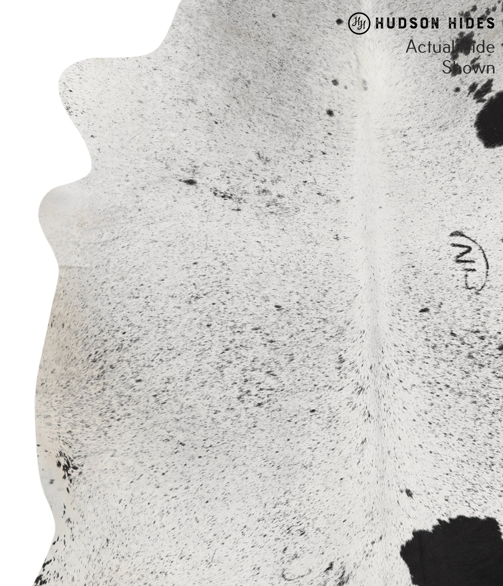 Salt and Pepper Black Cowhide Rug #52642