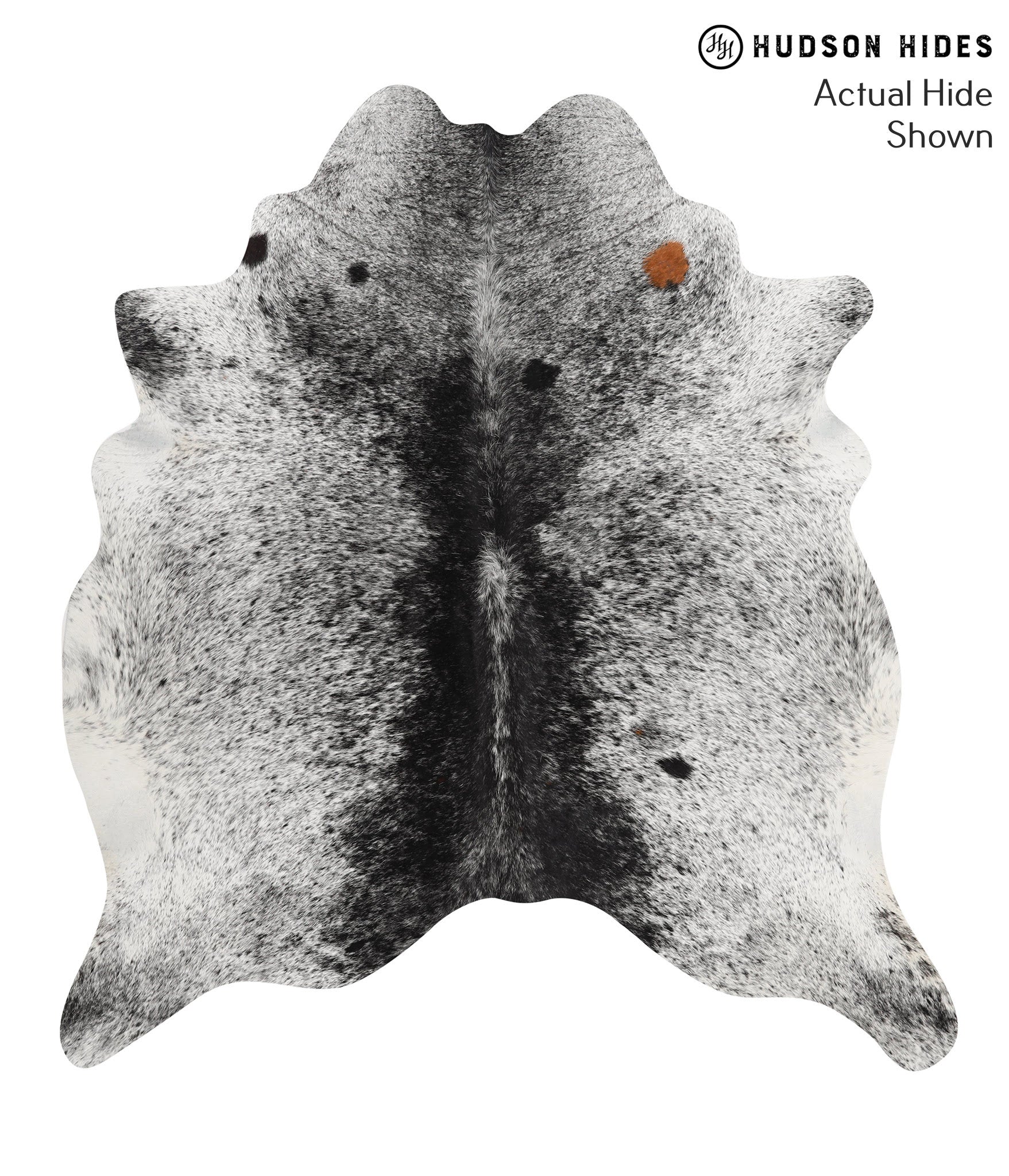 Salt and Pepper Black Cowhide Rug #52643