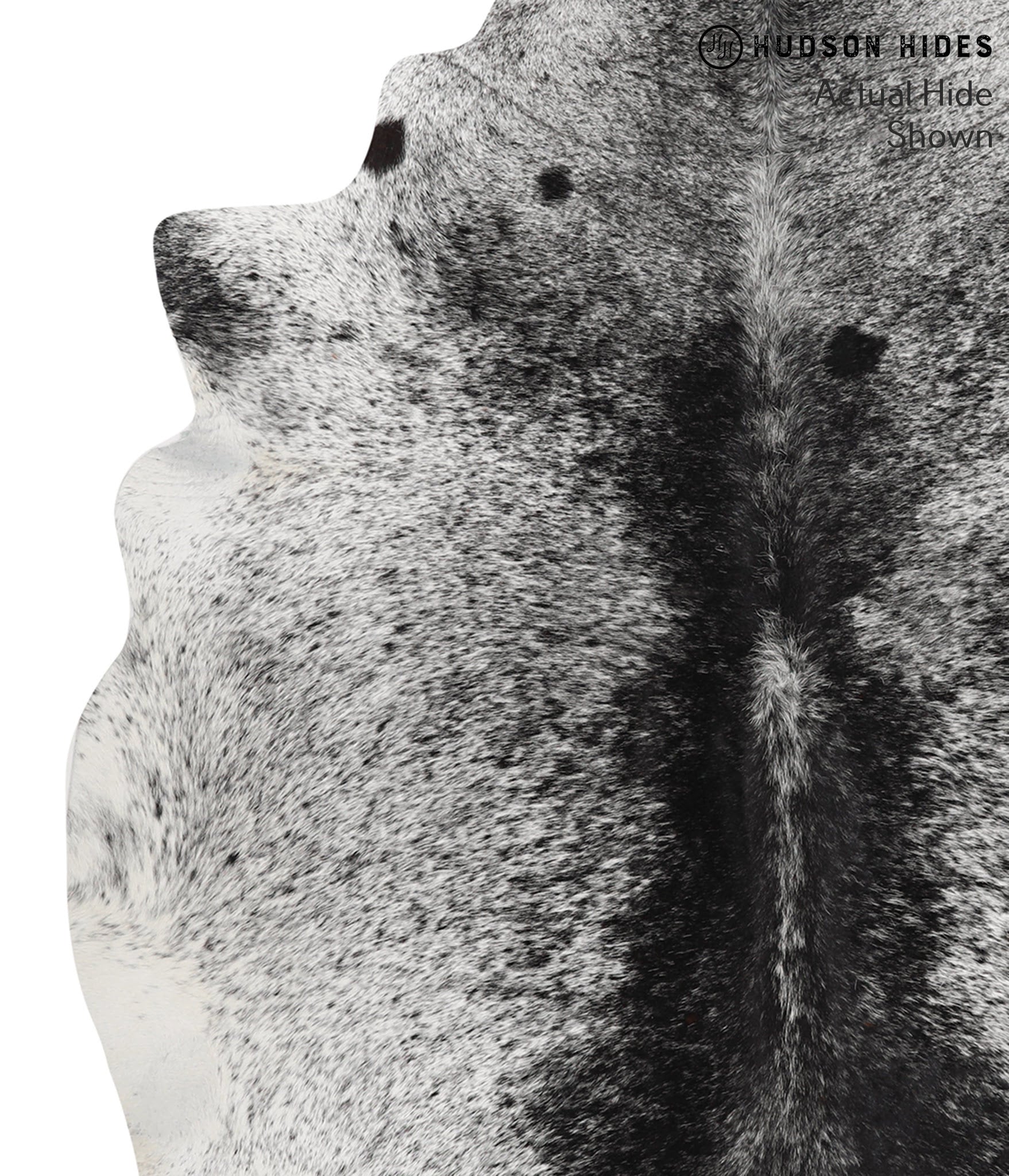 Salt and Pepper Black Cowhide Rug #52643