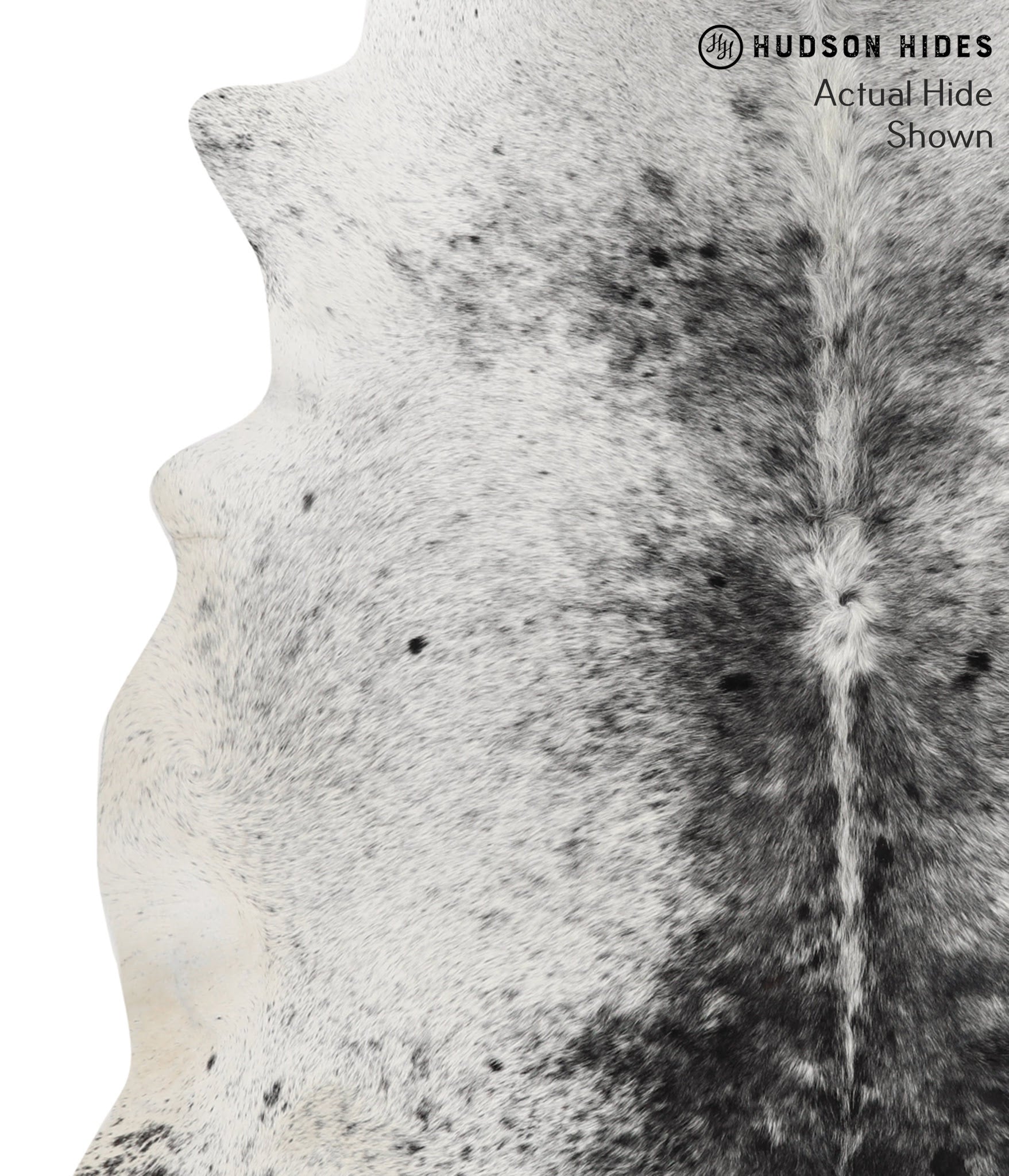 Salt and Pepper Black Cowhide Rug #52648