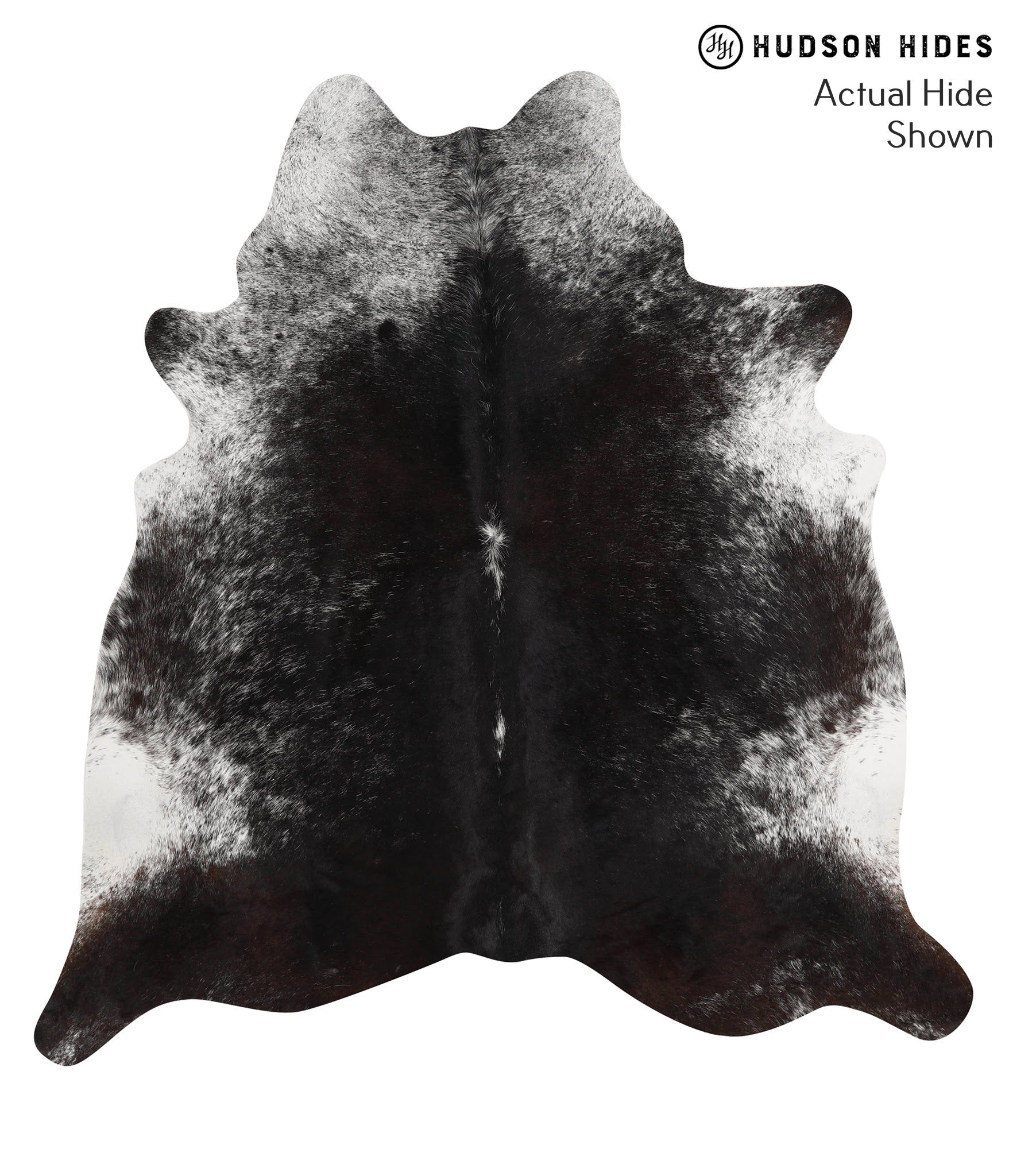 Salt and Pepper Black Cowhide Rug #52660