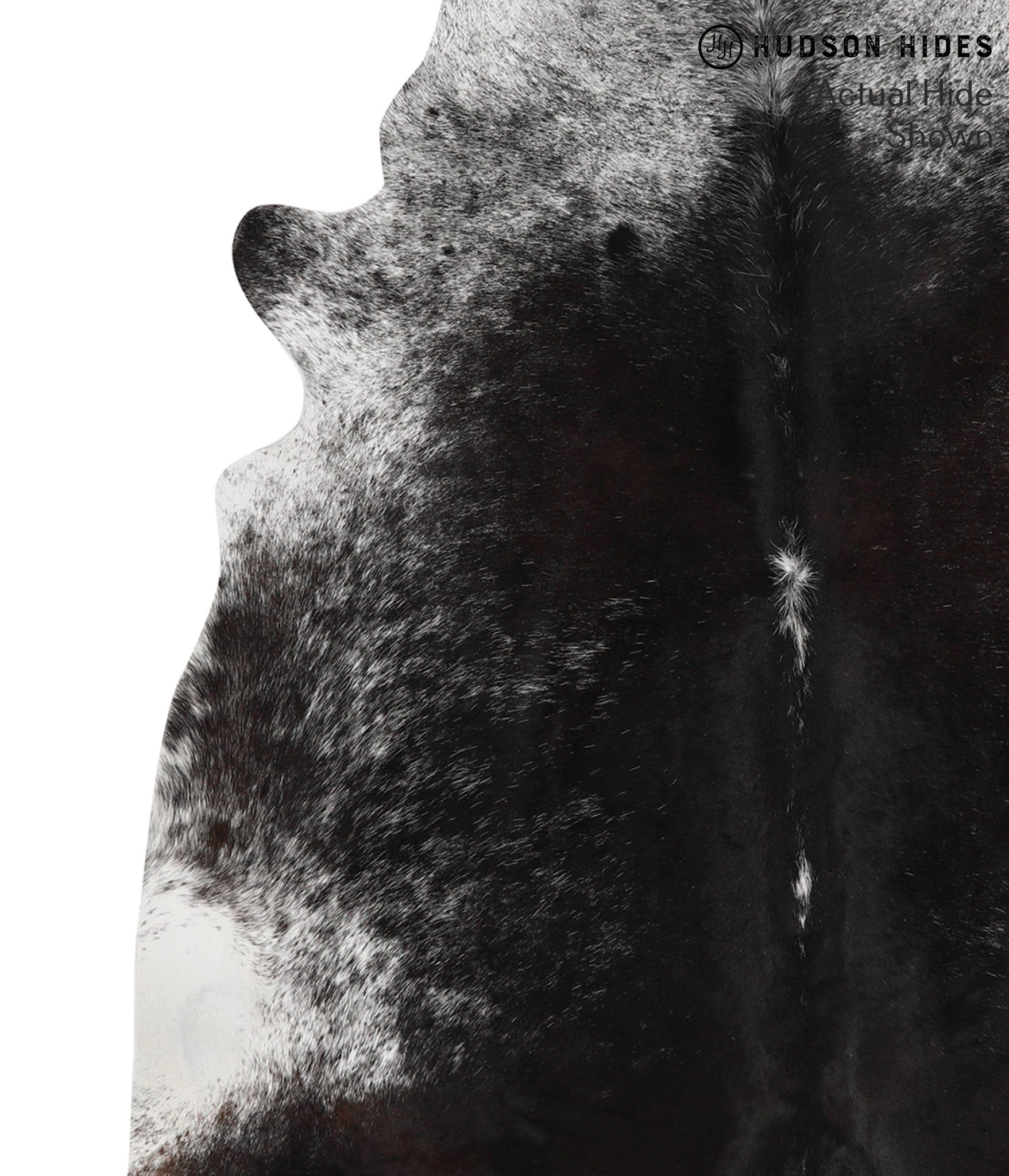 Salt and Pepper Black Cowhide Rug #52660