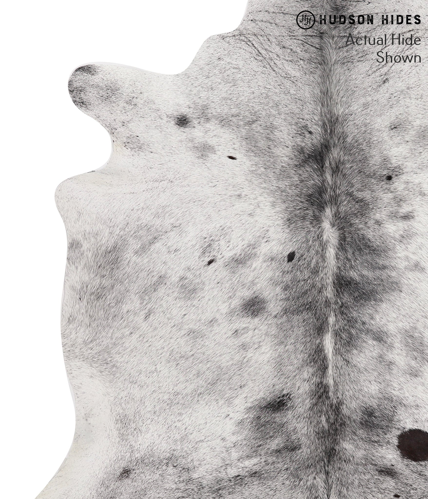 Salt and Pepper Black Cowhide Rug #52890