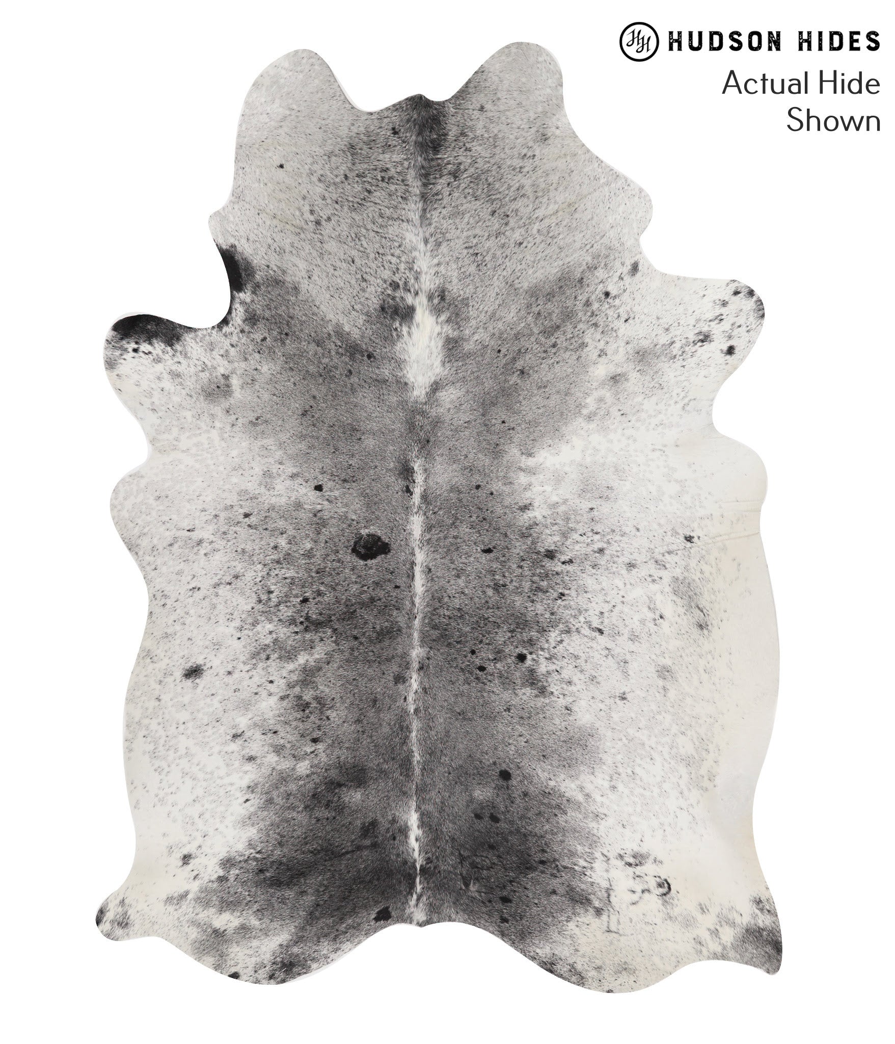 Salt and Pepper Black Cowhide Rug #52900