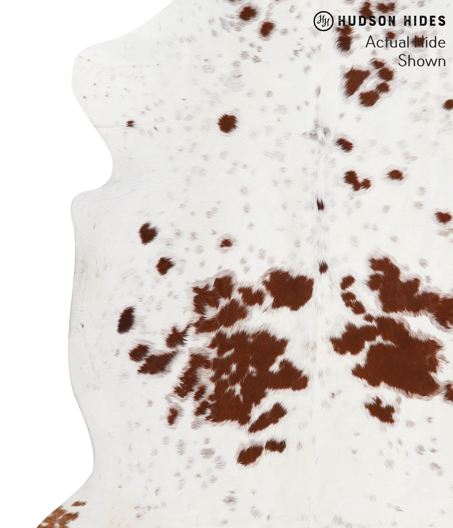 Brown and White Cowhide Rug #54089