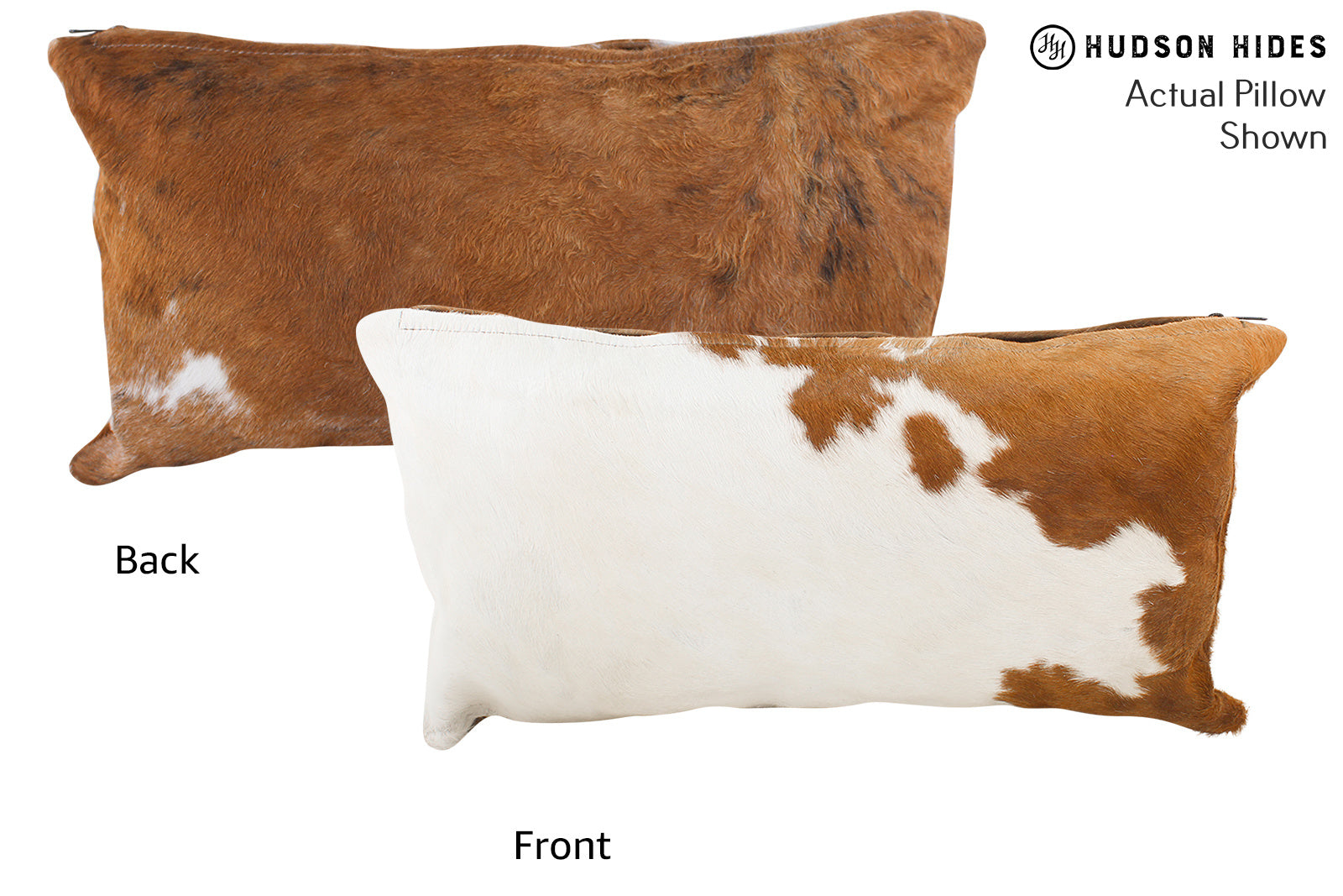 Brown and White Cowhide Pillow #54810