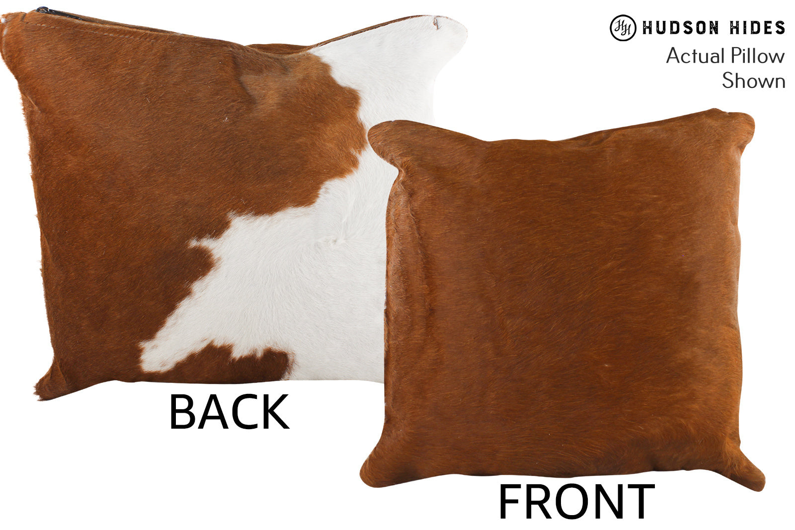 Brown and White Cowhide Pillow #55538
