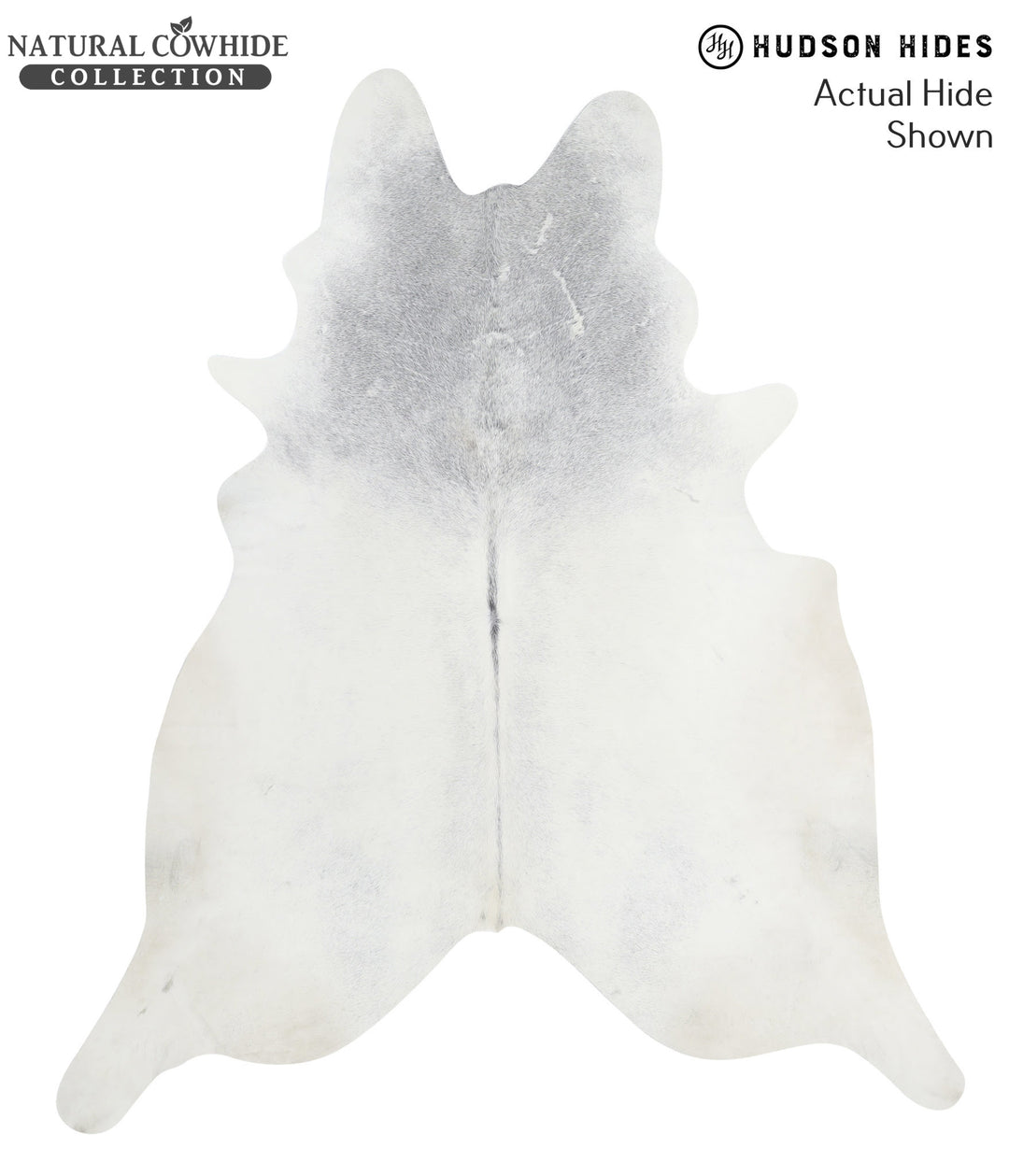 Medium Grey XX-Large Brazilian Cowhide Rug 7'11"H x 6'10"W #58247 by H