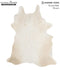 Ivory with Beige X-Large Brazilian Cowhide Rug 7'3