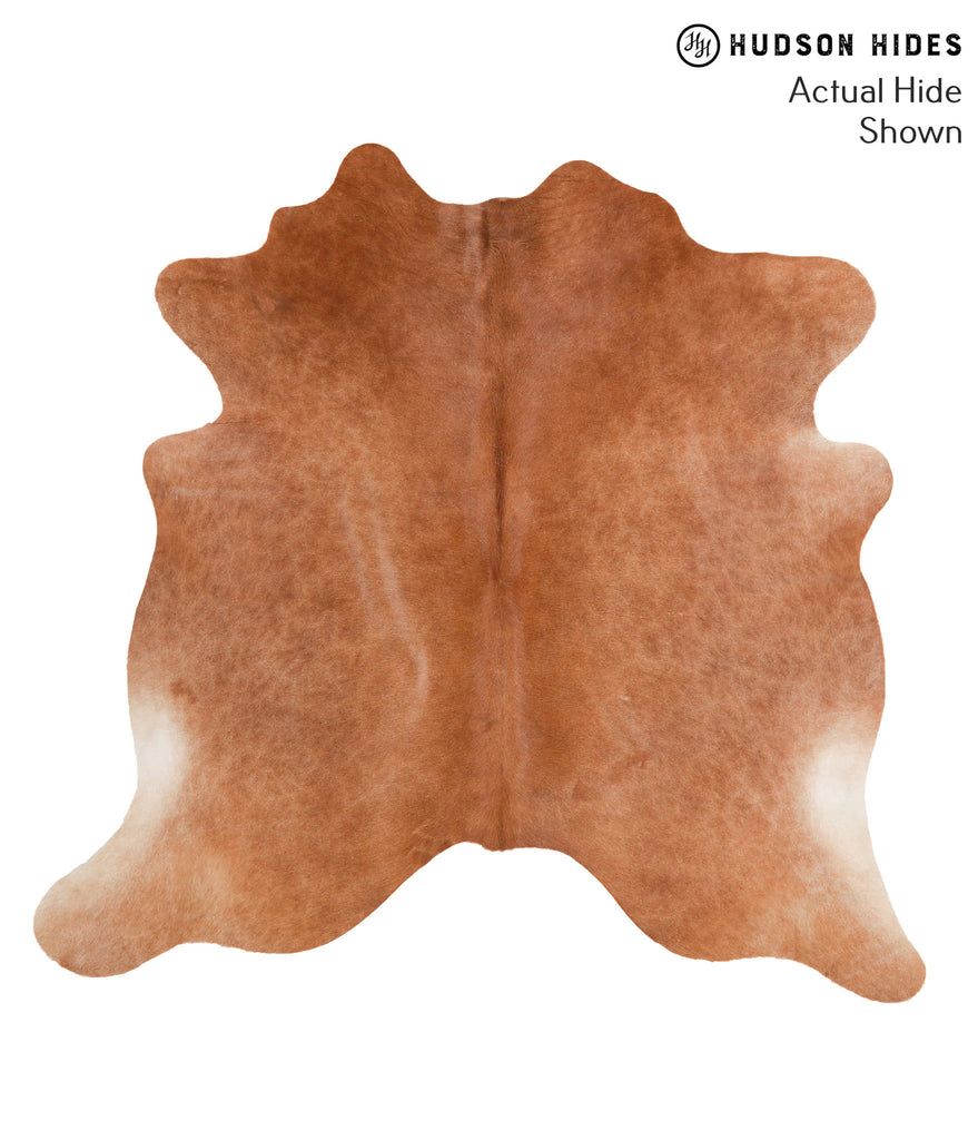 Solid Brown X-Large Brazilian Cowhide Rug 6'7"H x 6'9"W #64948 by Hudson Hides