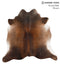 Brown with Red Large Brazilian Cowhide Rug 5'6