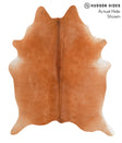 Solid Brown X-Large Brazilian Cowhide Rug 7'2"H x 5'8"W #64996 by Hudson Hides