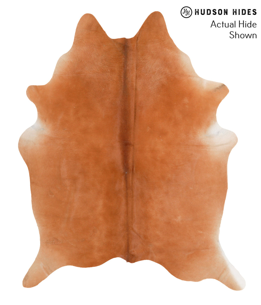 Solid Brown X-Large Brazilian Cowhide Rug 7'2"H x 5'8"W #64996 by Hudson Hides
