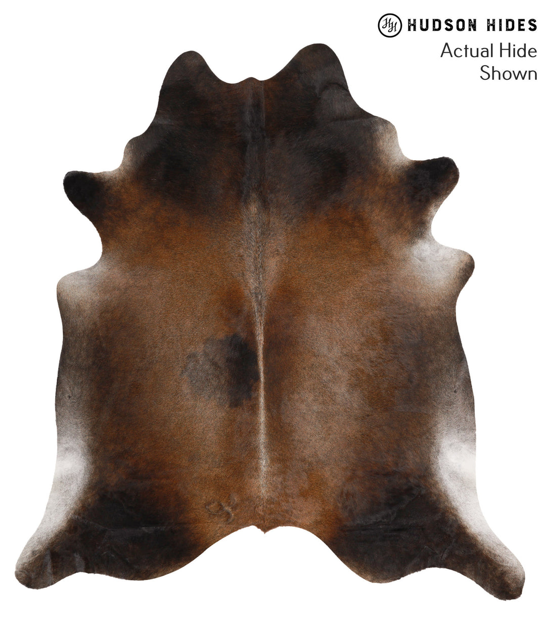 Chocolate X-Large Brazilian Cowhide Rug 7'2"H x 6'6"W #65010 by Hudson