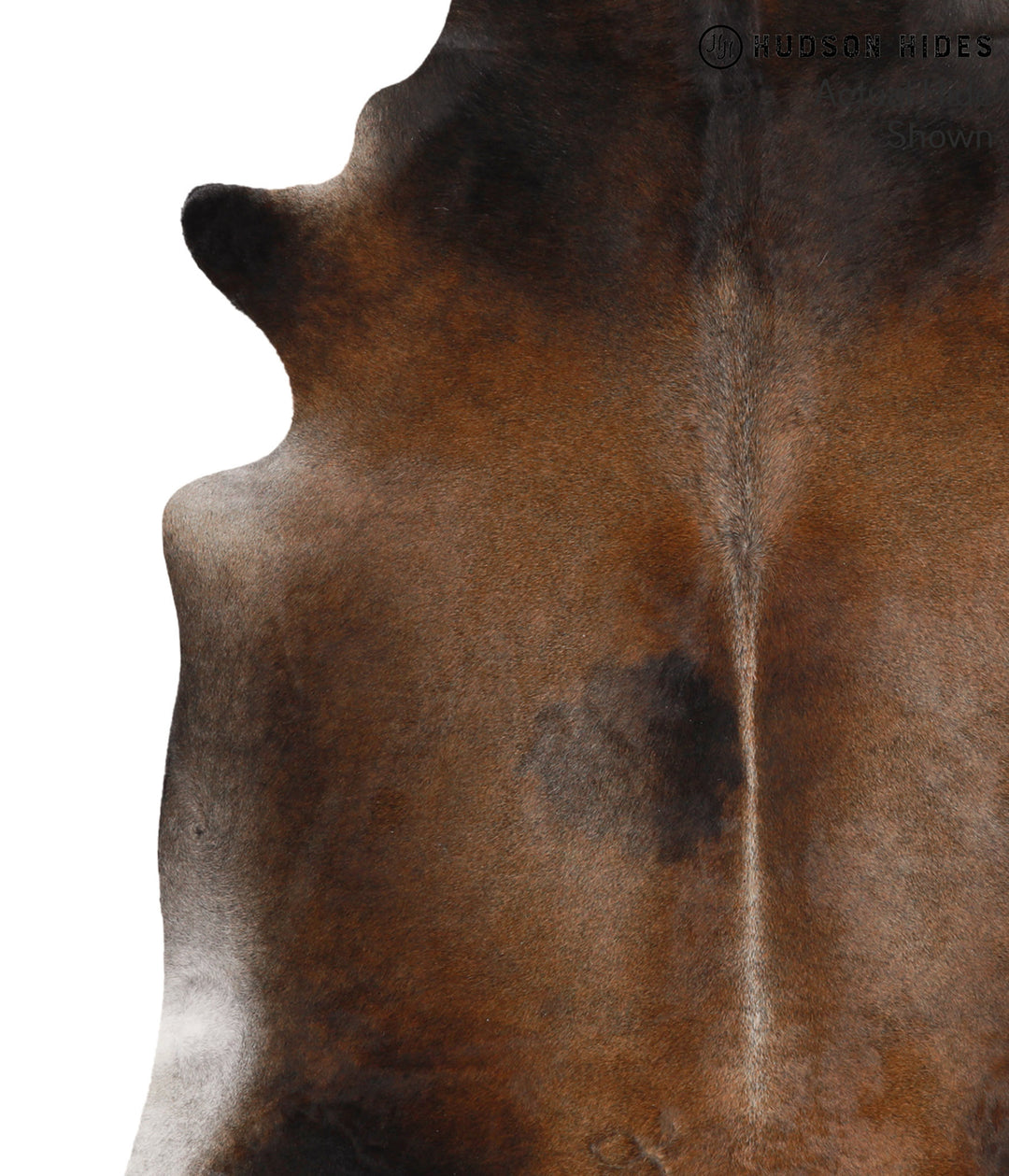 Chocolate X-Large Brazilian Cowhide Rug 7'2"H x 6'6"W #65010 by Hudson
