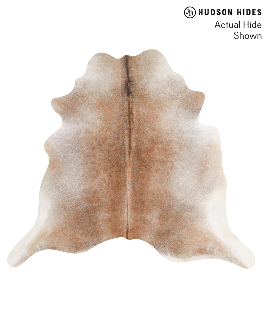 Grey with Beige X-Large Brazilian Cowhide Rug 6'4"H x 7'0"W #65036 by Hudson Hides