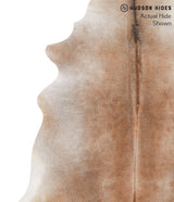Grey with Beige X-Large Brazilian Cowhide Rug 6'4"H x 7'0"W #65036 by Hudson Hides