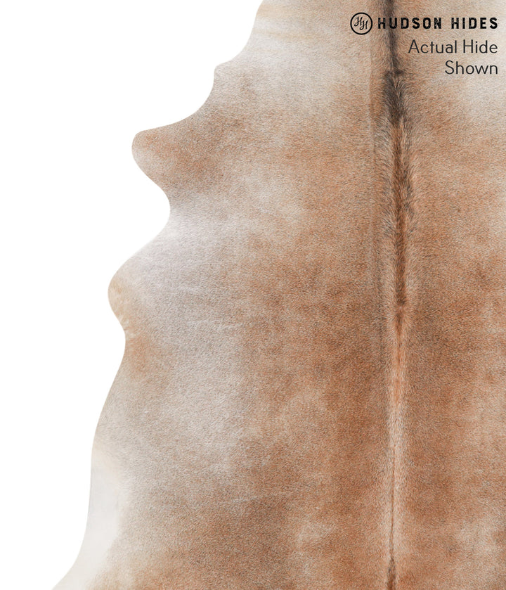 Grey with Beige X-Large Brazilian Cowhide Rug 6'4"H x 7'0"W #65036 by Hudson Hides