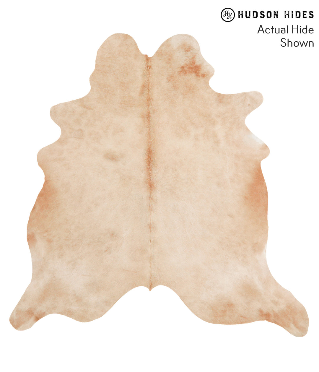 Beige X-Large Brazilian Cowhide Rug 6'11"H x 6'9"W #65039 by Hudson Hi