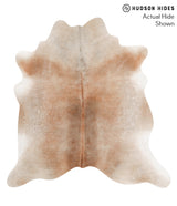 Grey with Beige X-Large Brazilian Cowhide Rug 6'10"H x 6'6"W #65084 by Hudson Hides