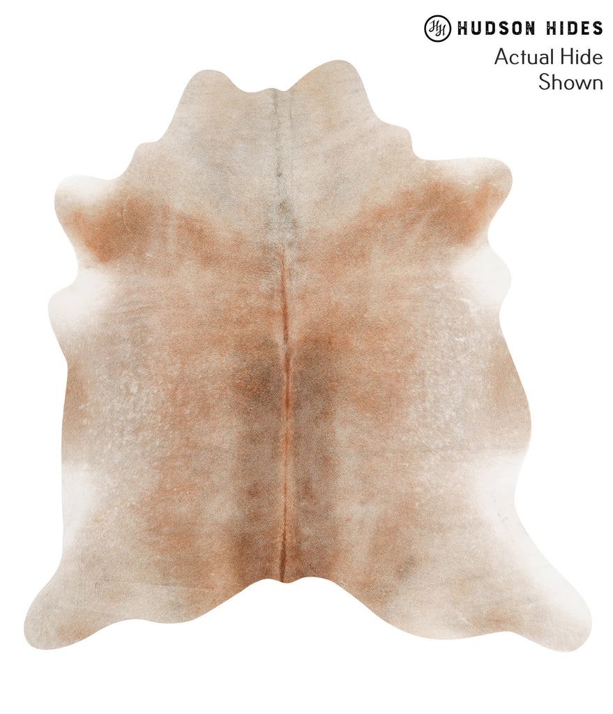 Grey with Beige X-Large Brazilian Cowhide Rug 6'10"H x 6'6"W #65084 by Hudson Hides