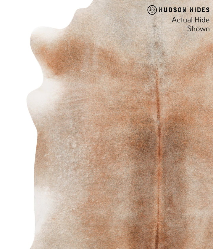 Grey with Beige X-Large Brazilian Cowhide Rug 6'10"H x 6'6"W #65084 by Hudson Hides