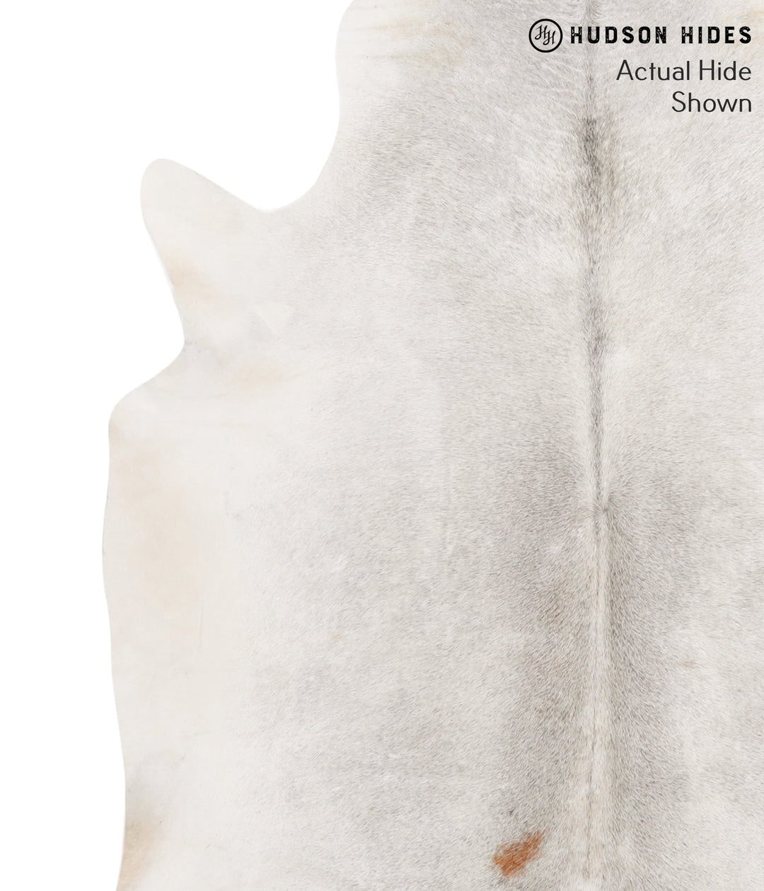 Light Grey X-Large Brazilian Cowhide Rug 6'11"H x 5'11"W #65095 by Hud