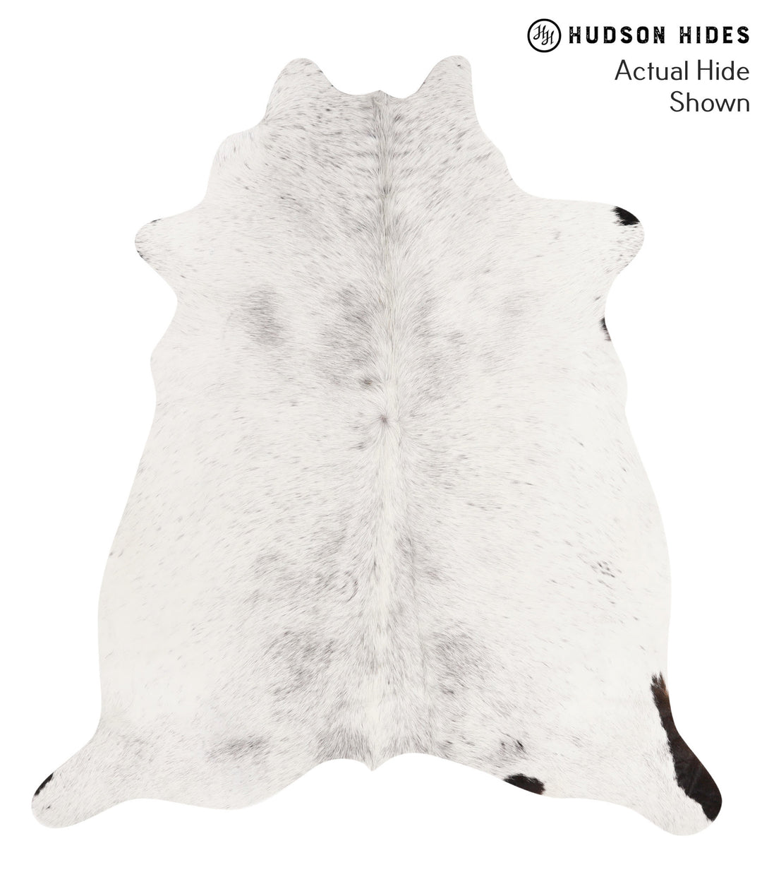 Salt and Pepper Black X-Large Brazilian Cowhide Rug 6'10"H x 5'11"W #6