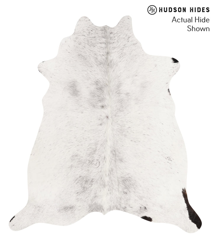 Salt and Pepper Black X-Large Brazilian Cowhide Rug 6'10"H x 5'11"W #65106 by Hudson Hides