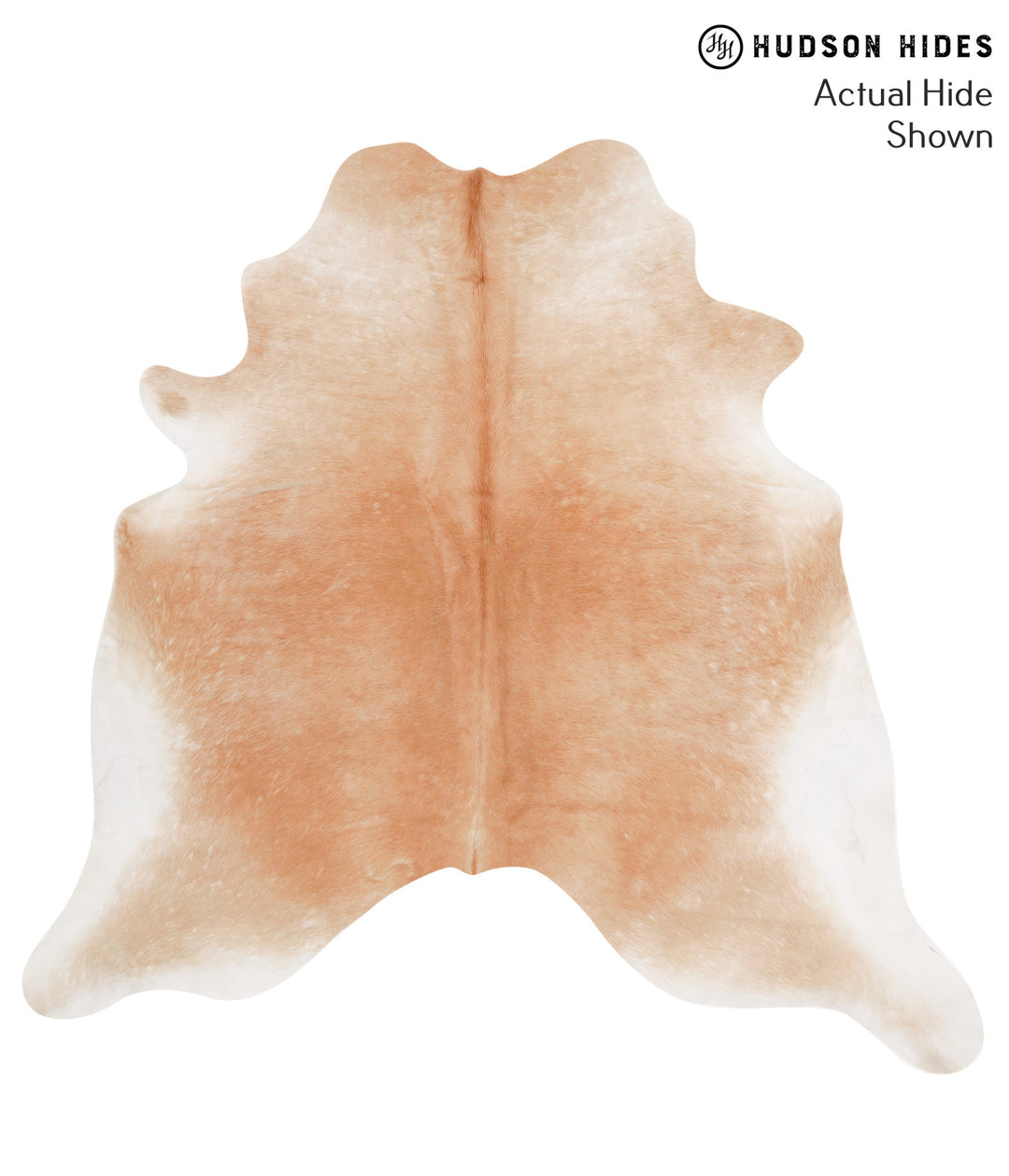 Beige X-Large Brazilian Cowhide Rug 6'11"H x 7'1"W #65144 by Hudson Hi